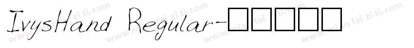 IvysHand Regular字体转换